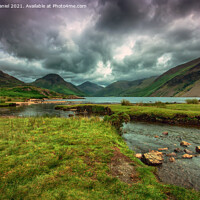 Buy canvas prints of cloudy day at Wastwater in the Lake District #2 by Derek Daniel