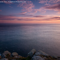 Buy canvas prints of Longships Lighthouse, sunset, Lands End, Cornwall by Derek Daniel