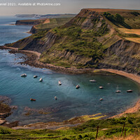 Buy canvas prints of Breath-taking view of Chapman's Pool and the Purbe by Derek Daniel