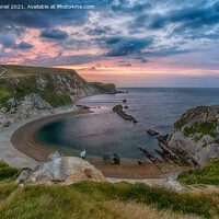 Buy canvas prints of Colourful Sunrise at Man O'War Bay, #2, Dorset by Derek Daniel