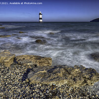Buy canvas prints of high tide at Penmon Point, Anglesey, North Wales by Derek Daniel