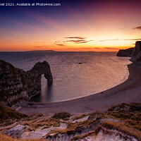 Buy canvas prints of Sunset at Durdle Dor #5, Dorset by Derek Daniel