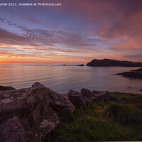 Buy canvas prints of As the Sun goes down, Sybil Head, Dingle Peninsula by Derek Daniel
