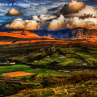 Buy canvas prints of The View from Drynoch #2, Skye (panoramic) by Derek Daniel