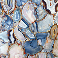 Buy canvas prints of Agate gemstones are polished, in section, in the form of an amazing fascinating panel. by Sergii Petruk