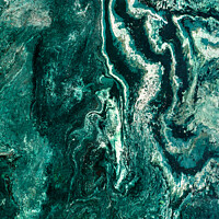 Buy canvas prints of Beautiful texture of dark green marble with wavy streaks. Polished surface. by Sergii Petruk
