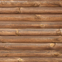 Buy canvas prints of Brown log wooden wall texture by Sergii Petruk