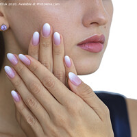 Buy canvas prints of Beautiful woman's nails with beautiful french manicure ombre by Sergii Petruk