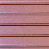 Buy canvas prints of Reddish-brown corrugated steel sheet with girizontal guides. by Sergii Petruk
