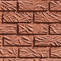 Buy canvas prints of Original background from a figured red brick by Sergii Petruk