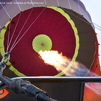 Buy canvas prints of The flame of a gas burner inflates a balloon by Sergii Petruk