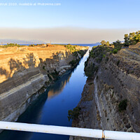 Buy canvas prints of Corinth Canal in Greece. View of the Gulf of Corinth in the morning. by Sergii Petruk