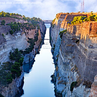 Buy canvas prints of Aerial view of the Corinth Canal in Greece by Sergii Petruk