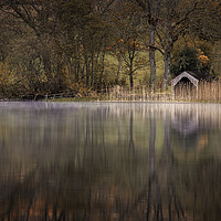 Buy canvas prints of Lake of Menteith boathouse by overhoist 
