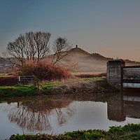 Buy canvas prints of River Blue and Glastonbury Tor in HDR  by Will Badman