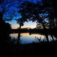 Buy canvas prints of Sunset over Chard Reservoir Somerset uk  by Will Badman