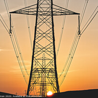 Buy canvas prints of Sunrise through the Pylons  by Will Badman