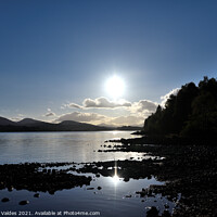 Buy canvas prints of Loch Garry Sunset Scotland by Frances Valdes