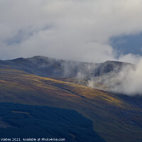 Buy canvas prints of Clouds on Ben Nevis Scotland by Frances Valdes