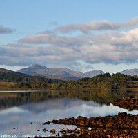 Buy canvas prints of Reflections Loch Garry Scotland by Frances Valdes