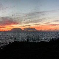 Buy canvas prints of Sunset from Faro Pechiguera, Playa Blanca, Lanzaro by Kevin McNeil