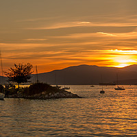 Buy canvas prints of Sunset over English Bay Vancouver Canada by David Belcher
