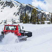 Buy canvas prints of Snow plough clearing snow by David Belcher