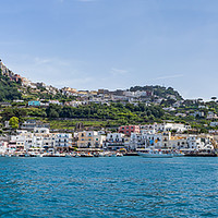 Buy canvas prints of Capri from the sea by David Belcher