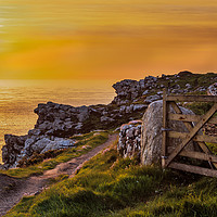 Buy canvas prints of Cornish Sunset by David Belcher