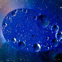 Buy canvas prints of Worlds within worlds. Bubbles within bubbles.  Blu by Judith Flacke