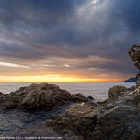 Buy canvas prints of Sunset on the Rocks.  by Judith Flacke
