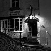 Buy canvas prints of Abbey steps tearooms by David Morton