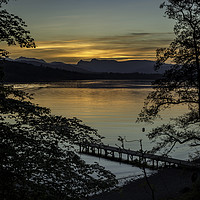 Buy canvas prints of Sunset lake windermere by David Morton