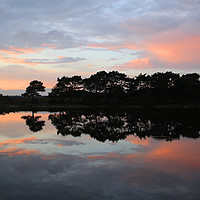 Buy canvas prints of Hatchet Pond at Sunset by Ursula Rodgers