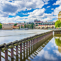 Buy canvas prints of River Vltava  Prague Czech Republic by Ian Woolcock