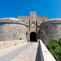 Buy canvas prints of Castle Gates Rhodes Greece by Ian Woolcock