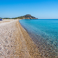Buy canvas prints of Afandou Beach Rhodes Greece by Ian Woolcock