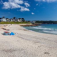 Buy canvas prints of Gyllyngvase Beach Falmouth Cornwall by Ian Woolcock
