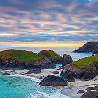 Buy canvas prints of Sunset Kynance Cove Cornwall England UK by Ian Woolcock