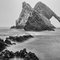 Buy canvas prints of Bow Fiddle Rock scotland by david siggens