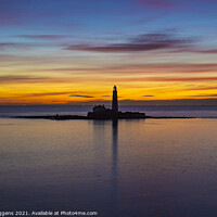 Buy canvas prints of St Marys lighthouse Sunrise by david siggens
