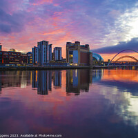 Buy canvas prints of Sunset on Tyneside by david siggens