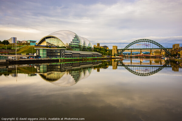 Newcastle quayside reflections Picture Board by david siggens