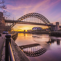 Buy canvas prints of Tyne bridge Sunrise by david siggens