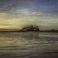 Buy canvas prints of Bamburgh sunrise by david siggens