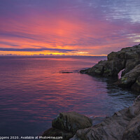 Buy canvas prints of Cullercoats Arch sunrise by david siggens