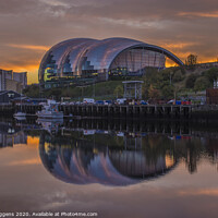 Buy canvas prints of Gateshead Sage sunrise reflections by david siggens