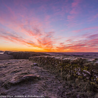 Buy canvas prints of Steel rigg hadriand wall sunrise by david siggens