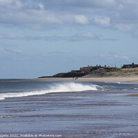 Buy canvas prints of Cresswell beach northumberland by david siggens