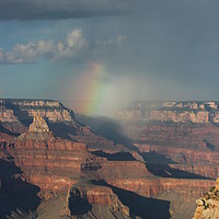 Buy canvas prints of Rainbow over the Grand Canyon National Park by Carmen Green